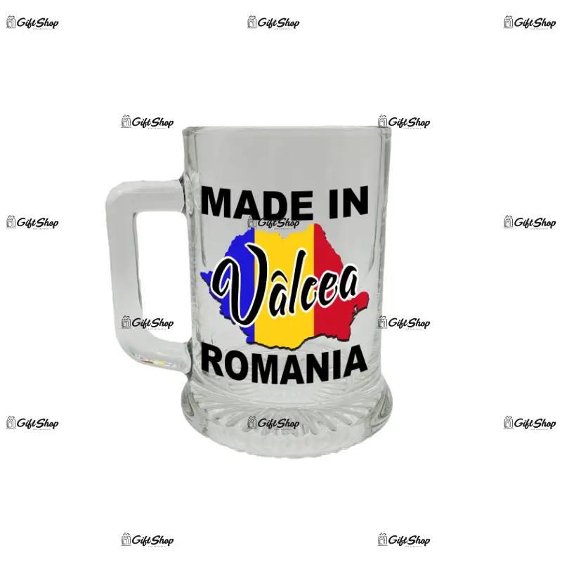 Made in valcea romania, halba cu mesaj
